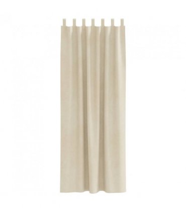 vidaXL Blackout Curtains 2 pcs Cream 140 x 225 cm Velvet — Model: with hanging loops