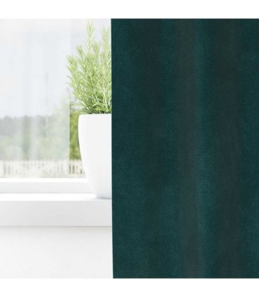vidaXL Blackout Curtains 2 pcs Dark Green 140 x 175 cm Velvet — Model: with sewn-in tape