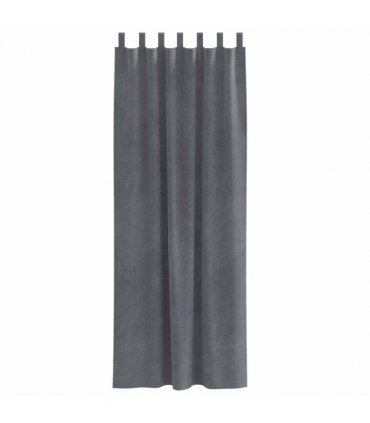 vidaXL Blackout Curtains 2 pcs Light Grey 140 x 260 cm Velvet — Colour: Super light grey, Model: with hanging loops