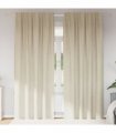 vidaXL Blackout Curtains 2 pcs Cream 140 x 245 cm Velvet — Model: with sewn-in tape