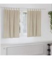 vidaXL Blackout Curtains 2 pcs Cream 140 x 140 cm Velvet — Model: with hanging loops
