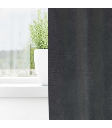 vidaXL Blackout Curtains 2 pcs Light Grey 140 x 175 cm Velvet — Model: with eyelets