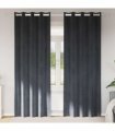 vidaXL Blackout Curtains 2 pcs Light Grey 140 x 245 cm Velvet — Model: with eyelets