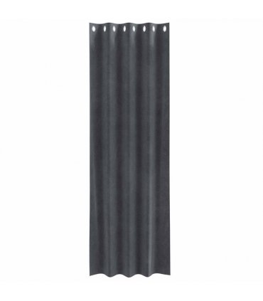 vidaXL Blackout Curtains 2 pcs Light Grey 140 x 245 cm Velvet — Model: with eyelets