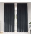 vidaXL Blackout Curtains 2 pcs Dark Grey 140 x 245 cm Velvet — Model: with sewn-in tape