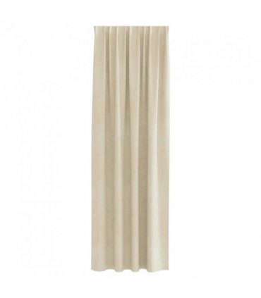 vidaXL Blackout Curtains 2 pcs Cream 140 x 225 cm Velvet — Model: with sewn-in tape
