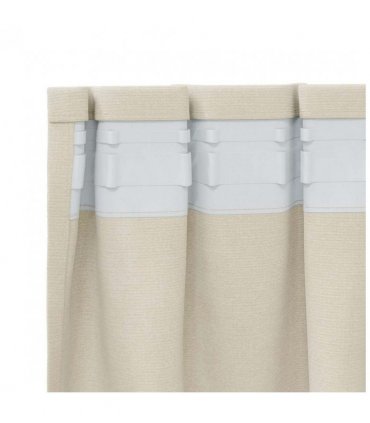 vidaXL Blackout Curtains 2 pcs Cream 140 x 225 cm Velvet — Model: with sewn-in tape
