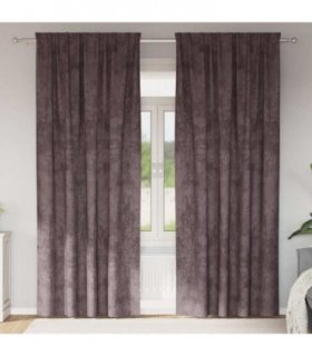 vidaXL Velvet Curtains with Curtains 2 pcs Brown 260 x 140 cm Velvet — Size: 140 x 260 cm