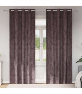 vidaXL Velvet Curtains with Curtains 2 pcs Brown 245 x 140 cm Velvet — Size: 140 x 245 cm