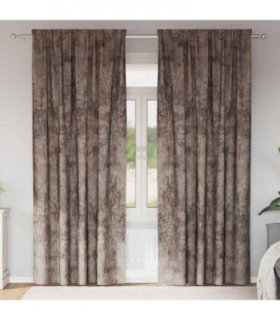 vidaXL Velvet Curtains 2 pcs Cappuccino 260 x 140 cm Velvet — Size: 140 x 260 cm