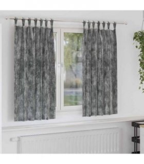 vidaXL Velvet Curtains with Curtains 2 pcs Grey 175 x 140 cm Velvet — Size: 140 x 175 cm — V0672081873