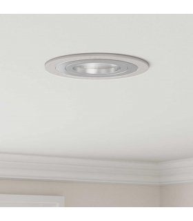 vidaXL Spotlight Silver 9 x 9 x 2 cm Aluminium — Model: Round