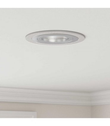 vidaXL Spotlight Silver 9 x 9 x 2 cm Aluminium — Model: Round