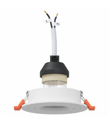 vidaXL Spotlight 12 pcs White 9 x 9 x 2 cm Aluminium — Model: Round