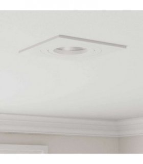 vidaXL Spotlight 6 pcs White 9 x 9 x 2 cm Aluminium — Model: Square