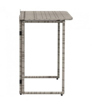 vidaXL Folding Garden Table Grey 90x51x75 cm Poly Rattan