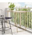 vidaXL Folding Garden Table Beige 90x51x75 cm Poly Rattan
