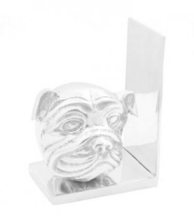 vidaXL Bookends 2 pcs Silver 8 x 12 x 16.5 cm Aluminium — Model: Dog