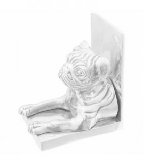 vidaXL Bookends 2 pcs Silver 12 x 15 x 18 cm Aluminium — Model: Dog