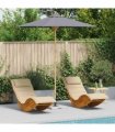 vidaXL Garden Parasol Dark Grey Ø 240 x 260 cm Bamboo — Size: 240 x 240 x 260 cm