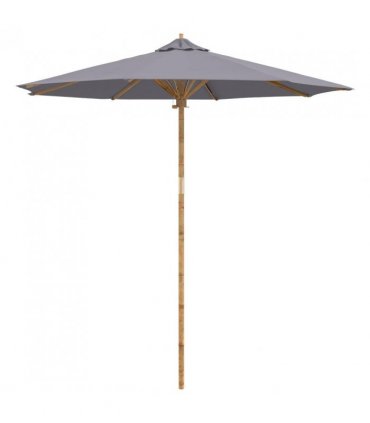 vidaXL Garden Parasol Dark Grey Ø 240 x 260 cm Bamboo — Size: 240 x 240 x 260 cm