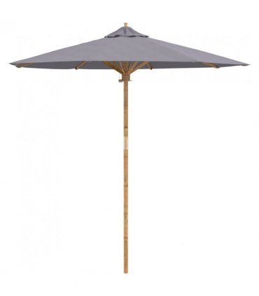 vidaXL Garden Parasol Dark Grey Ø 217 x 230 cm Bamboo — Size: 217 x 217 x 230 cm
