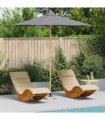 vidaXL Garden Parasol Dark Grey Ø 270 x 260 cm Bamboo — Size: 270 x 270 x 260 cm