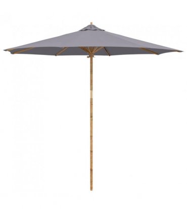 vidaXL Garden Parasol Dark Grey Ø 270 x 260 cm Bamboo — Size: 270 x 270 x 260 cm