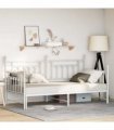 vidaXL Daybed Frame White 90 x 200 cm Steel — Model: with trundle
