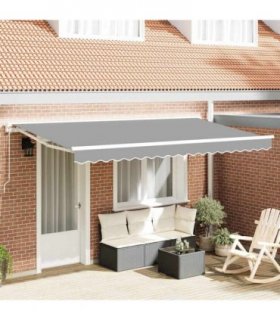 vidaXL Awning Frame Manual Adjustable White 4 x 2 m Steel