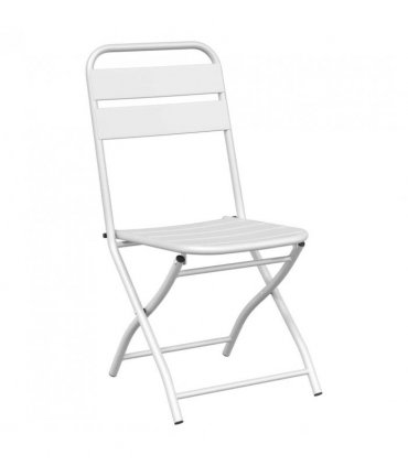 vidaXL Bistro Set 3 pcs White Steel