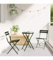 vidaXL Garden Folding Chair Folding 2 pcs Green 42 x 46 x 82cm Metal — Colour: Dark green