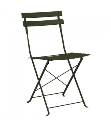 vidaXL Garden Folding Chair Folding 2 pcs Green 42 x 46 x 82cm Metal — Colour: Dark green