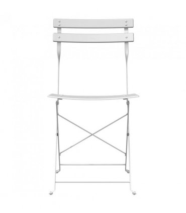 vidaXL Garden Folding Chair Folding 2 pcs White 42 x 46 x 82cm Metal