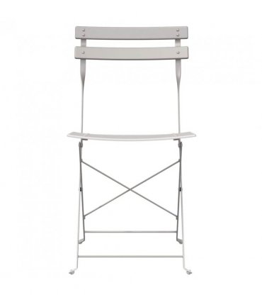 vidaXL Garden Folding Chair Folding 2 pcs Beige 42 x 46 x 82cm Metal