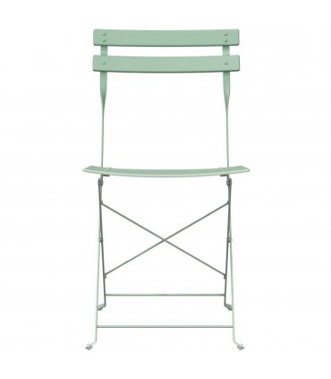 vidaXL Garden Folding Chair 2 pcs Light Mint 42 x 46 x 82cm Metal