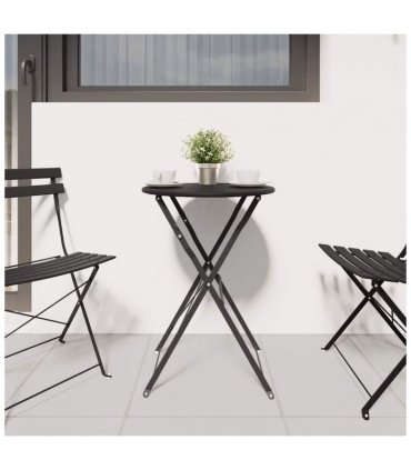 vidaXL Bistro Table Anthracite Ø 50 x 71 cm Powder-coated Steel