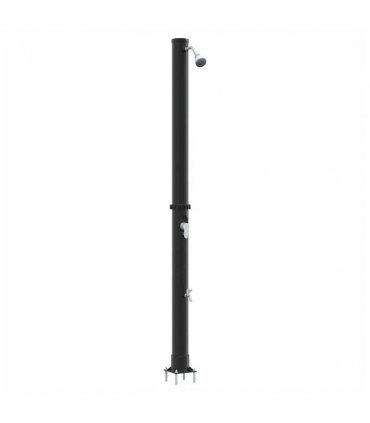 vidaXL Outdoor Solar shower Black 217 cm PVC and Aluminium — Model: 7 cm top shower with faucet