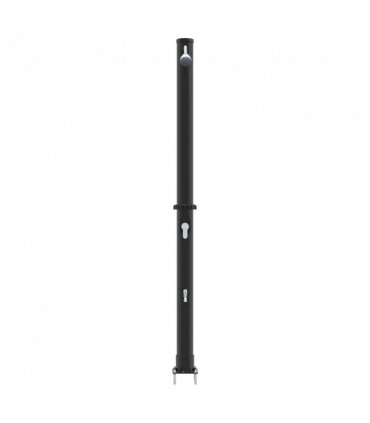 vidaXL Outdoor Solar shower Black 217 cm PVC and Aluminium — Model: 7 cm top shower with faucet