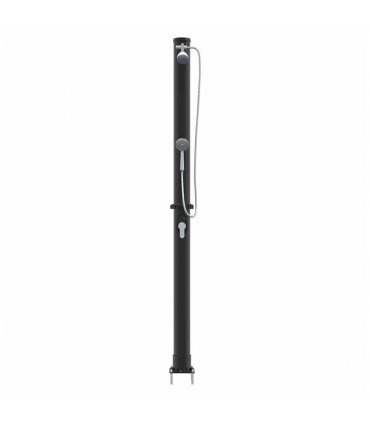 vidaXL Outdoor Solar shower Black 217 cm PVC and Aluminium — Model: 7 cm top shower with handheld head