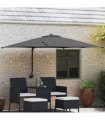 vidaXL Garden Parasol Anthracite 248.5 x 247.5 x 160 cm