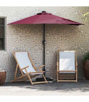 vidaXL Garden Parasol Bordeaux Red 294 x 150 x 223 cm