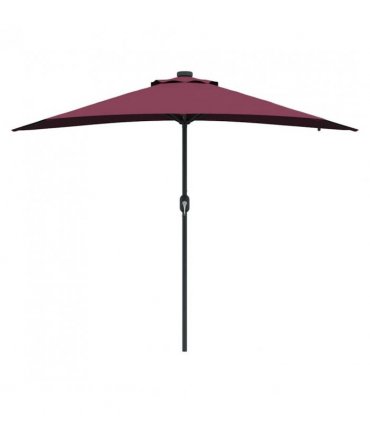 vidaXL Garden Parasol Bordeaux Red 294 x 150 x 223 cm