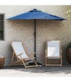 vidaXL Garden Parasol 294 x 150 x 223 cm Polyester and Steel Azurblau