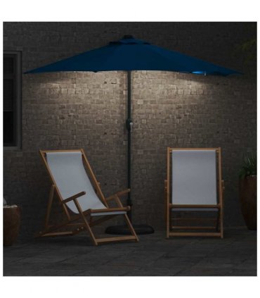 vidaXL Garden Parasol 294 x 150 x 223 cm Polyester and Steel Azurblau
