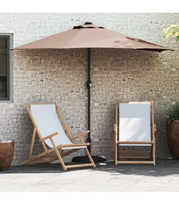vidaXL Garden Parasol Taupe 294 x 150 x 224 cm Polyester and Steel