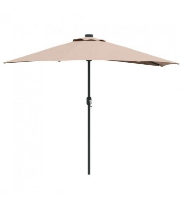 vidaXL Garden Parasol Taupe 294 x 150 x 224 cm Polyester and Steel