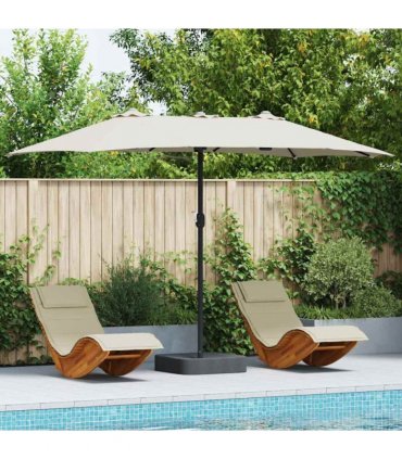 vidaXL Garden Parasol Sand 385 x 209 x 244 cm Polyester and Steel