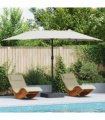 vidaXL Garden Parasol Sand 385 x 209 x 244 cm Polyester and Steel