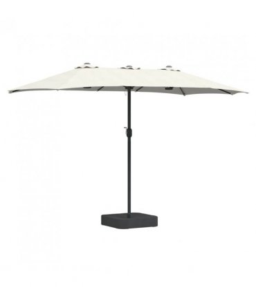vidaXL Garden Parasol Sand 385 x 209 x 244 cm Polyester and Steel